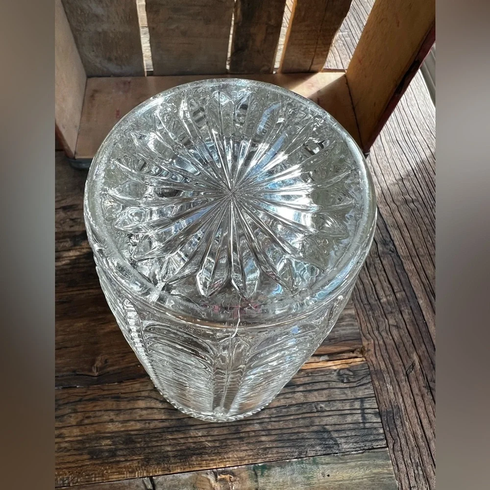 Mid-Century Crystal Transparent Vase, Italy, 1960s